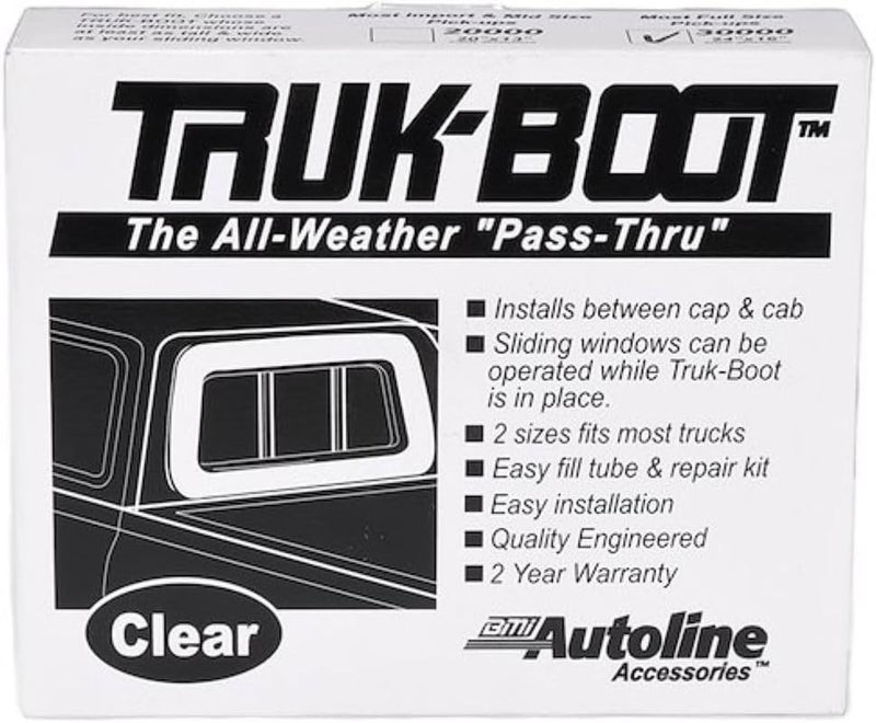 Trailfx Window Seal Inflatable Truck Cab to Camper 24 x 16 Inch Clear PVC Fills Gaps Up to 3 Inches All-Weather Pass-Through Camper Rear Window Seal Includes Repair Kit - Image 3